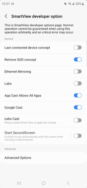 Secret Samsung Smart View Menu